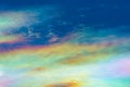 The beauty of the rainbow clouds on sky in the evening Royalty Free Stock Photo