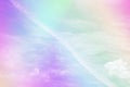 Beauty rainbow gradient abstract sweet pastel color cloudy on sky background. Lgbt sign love