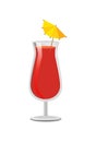 Beauty Red Cocktail Color Vector Illustration Royalty Free Stock Photo