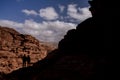 Beauty of rocks and ancient architecture in Petra, Jordan. Ancient temple in Petra, Jordan Royalty Free Stock Photo