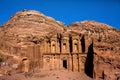 Beauty of rocks and ancient architecture in Petra, Jordan. Ancient temple in Petra, Jordan Royalty Free Stock Photo