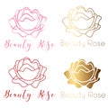 Beauty rose logo, sign, symbol for beauty salon, spa salon, beauty shop, flower shop