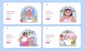 Beauty routine guide. Flat vector illustration