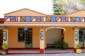 Beauty salon bright artistic African building, Africa