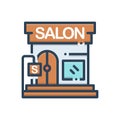 Color illustration icon for Beauty-salon, barbershop and glamour