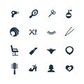 Beauty salon icons set