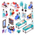 Beauty Salon Isometric Set