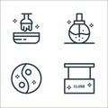 beauty salon line icons. linear set. quality vector line set such as close, yin yang, perfume