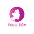 Beauty salon logo icon design template-
