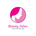 Beauty salon logo icon design template-