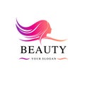 Beauty salon logo template. Vector illustration