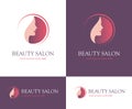 Beauty salon round logo Royalty Free Stock Photo