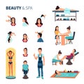 Beauty Salon Spa Set Royalty Free Stock Photo