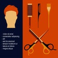 Beauty salon tools Vector illustration