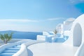 beauty of Santorini on a bright day through this minimal composition, space for text Royalty Free Stock Photo