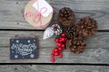 Decorations set for sweet Christmas celebrations Royalty Free Stock Photo