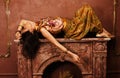 Beauty sensual young woman in oriental style in