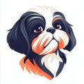 Shih Tzu Face Logo Royalty Free Stock Photo