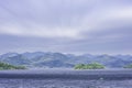 The beauty of the sky and the water at Kaeng Krachan Dam ,Phetchaburi in Thailand Royalty Free Stock Photo