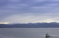 The beauty of the sky and the water at Kaeng Krachan Dam ,Phetchaburi in Thailand Royalty Free Stock Photo