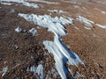 Beauty Snow erotion by wind. Royalty Free Stock Photo