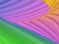 beauty soft fabric pastel green purple and orange rainbow abstract smooth curve shape decorate fashion textile background