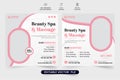 Beauty spa and massage center template for social media promotion. Special skin care salon promotion poster design with photo