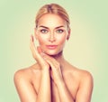 Beauty spa woman portrait. Skincare Royalty Free Stock Photo