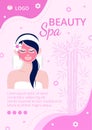 Beauty Spa and Yoga Flyer Editable of Square Background Suitable for Social Media, Feed, Card, Greetings, Print and Web Internet