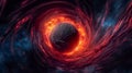 The Beauty of Space, Black Hole in Space with Galaxies and a Dying Planet, Generative AI