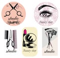 Beauty store collection . Vector Illustration Royalty Free Stock Photo