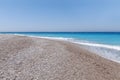 Beauty summer beach and turquoise harmony sea gentle waves Royalty Free Stock Photo