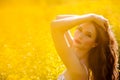 Beauty Sunshine Girl Portrait Royalty Free Stock Photo