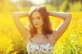 Beauty Sunshine Girl Portrait