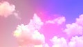 beauty sweet pastel soft high vire with fluffy clouds on sky. multi color rainbow image. abstract fantasy growing light