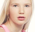 Beauty teen girl. Beautiful model face. Royalty Free Stock Photo