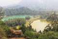 The Beauty of Telaga Warna lake in Dieng highland, Wonosobo, Central Java, Indonesia. Royalty Free Stock Photo