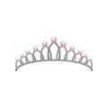 beauty tiara crown cartoon vector illustration Royalty Free Stock Photo