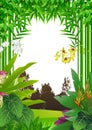 Beauty tropical forest background Royalty Free Stock Photo