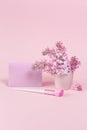 Beauty unicorn makeup brushes with pink gift