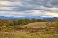 Landscape of autumn fields and meadows Royalty Free Stock Photo
