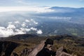 the beauty of the view at the top of a mountain in a tropical area is like a country above the clouds