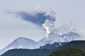 Beauty volcanic landscape: eruption active volcano