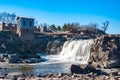 Beauty of water falls nature in Sioux Falls, South Dakota, USA Royalty Free Stock Photo