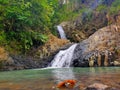 beauty waterfall in rain forest