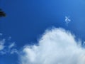 The beauty of white clouds under the blue sky Royalty Free Stock Photo
