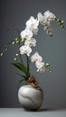 The Beauty of White Orchids in a Vase