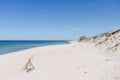 Beauty of white sand beach at curonian spit Royalty Free Stock Photo