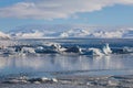 Beauty of winter season lake, Jakulsarlon lagoon Royalty Free Stock Photo