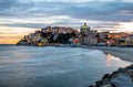 Imperia Porto Maurizio at sunset